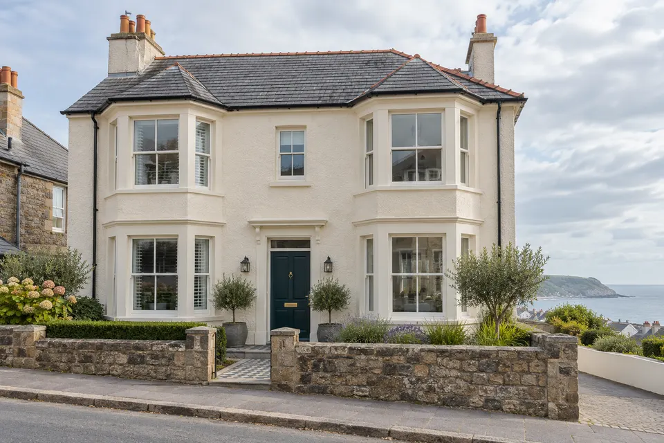 Illustrative rendered house with coordinated windows and exterior details